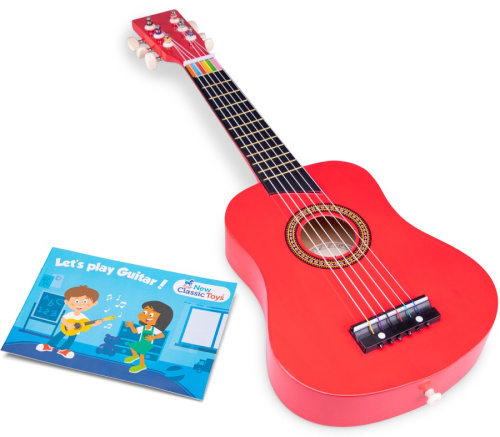 Игрушка музыкальная Гитара 64 см красная New Classic Toys