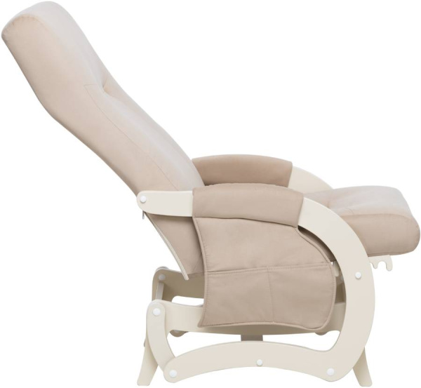 Комплект для кормления Кресло-глайдер и пуф Milli Кьяра (слоновая кость, ткань V18)