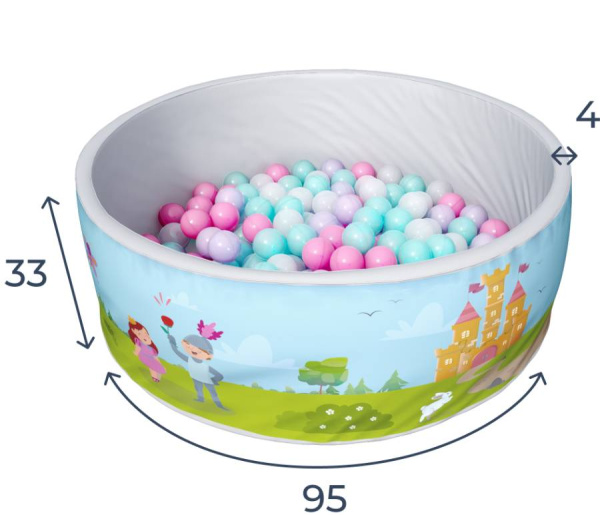 Сухой бассейн Romana Мир приключений Принцессы, 150 шариков
