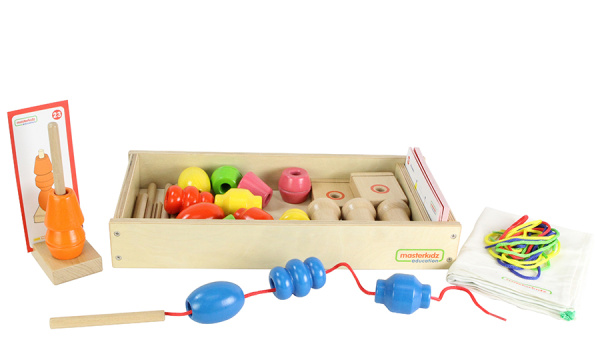 Игра-сортировка Шнуровка Бусы (Набор 1) Masterkids