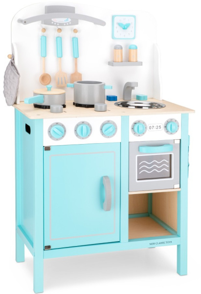 Игровой набор Кухня с микроволновкой бирюзовая New Classic Toys