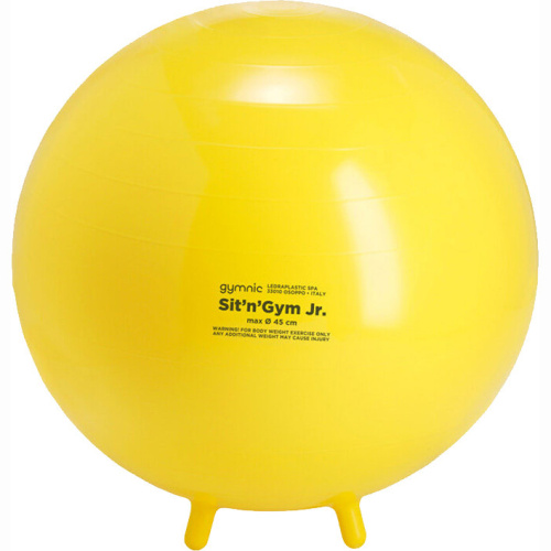 Мяч для фитнеса с ножками Sit n Gym Jr. желтый 45 см Ledraplastic