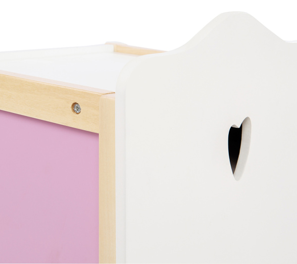 Кукольный шкаф Scarlett, белый/розовый/натуральный Roba