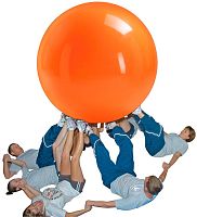 Мяч фитбол большой Megaball 150 см оранжевый Ledraplastic