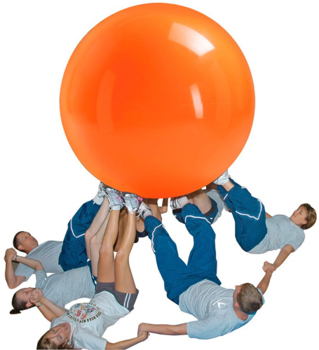 Мяч фитбол большой Megaball 150 см оранжевый Ledraplastic
