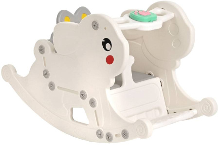 Качалка Зайка белый, со звуком Pituso