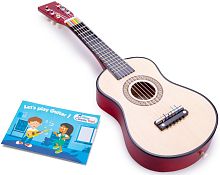 Игрушка музыкальная Гитара 60 см коричневая New Classic Toys
