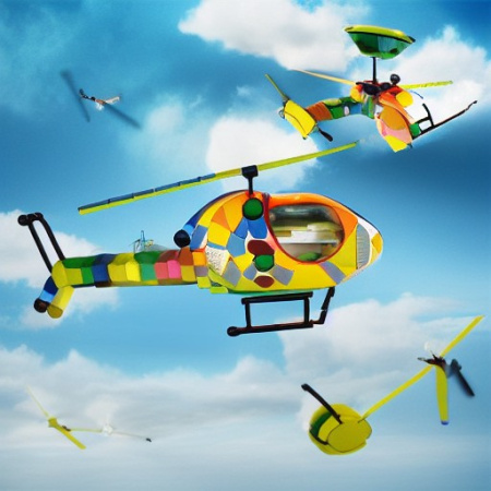 Мягкая мозаика-коллаж ВЕРТОЛЕТ Vladi Toys