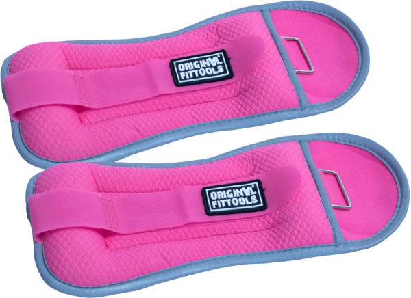 Комплект утяжелителей весом 2 кг (пара) розовые Original Fit.Tools