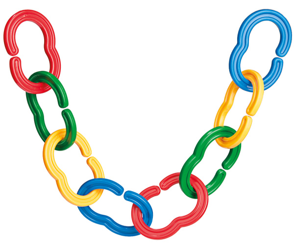 Набор развивающий Цепочка 60 элементов в контейнере Miniland