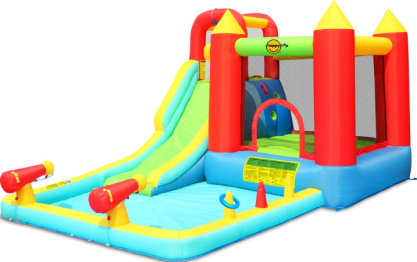 Надувной батут с горкой Прыжок и всплеск Happy Hop