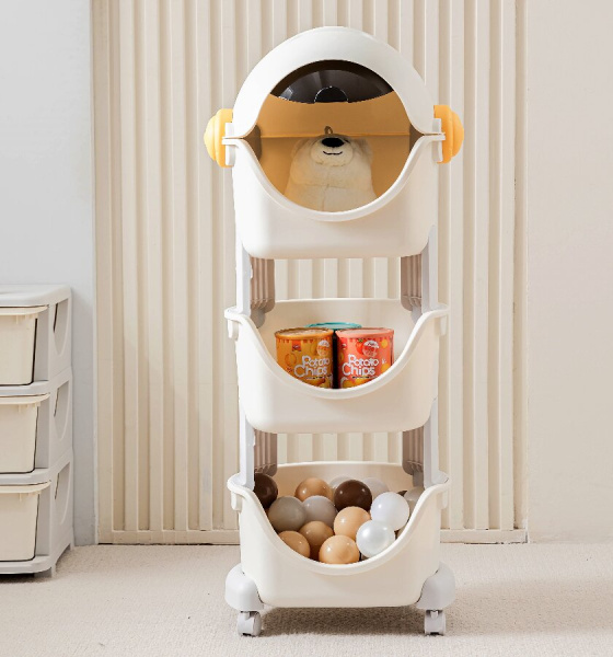 Стеллаж UNIX Kids Cosmo 3 уровня Grey