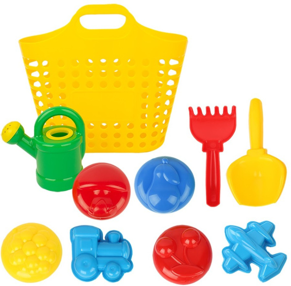 Песочный набор Королевский с корзинкой 9 предметов СТРОМ
