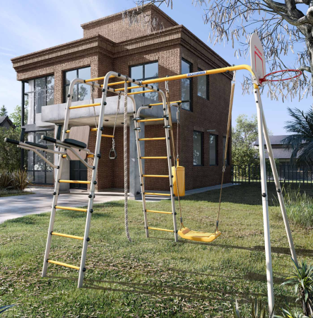 Дачный комплекс Fitness + качели ПЛАСТИКОВЫЕ