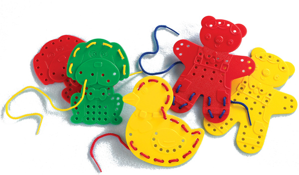 Шнуровки Веселые животные, 9 фигурок EDX Education