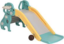 Горка Мопсик с баскетбольным кольцом зеленая Pituso