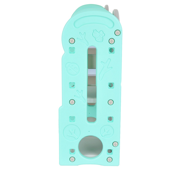 Стеллаж для игрушек с ящиками и приставками 4 полки бирюзовый