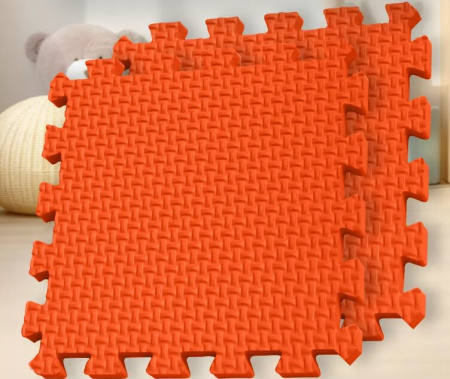 Мягкий пол универсальный Плетенка 33х33 см красный Eco-cover