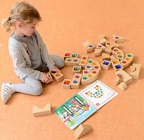 Набор деревянных кубиков Сокровища, 40 штук Masterkids