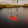 Качели подвесные Лодочка красные