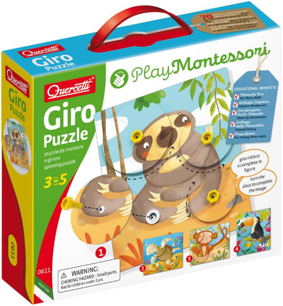 Игра с вращающимися дисками Монтессори Quercetti