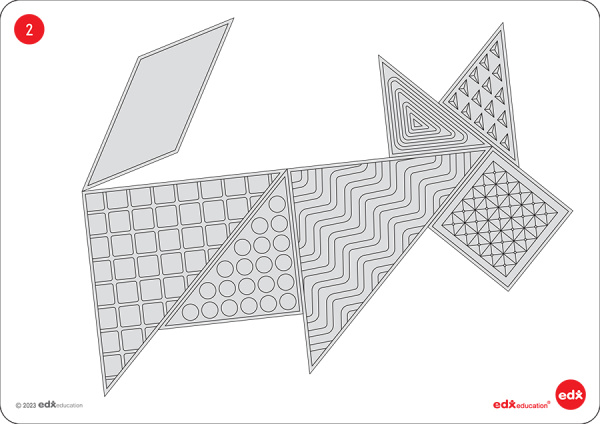 Танграм тактильный, 35 деталей с карточками EDX Education