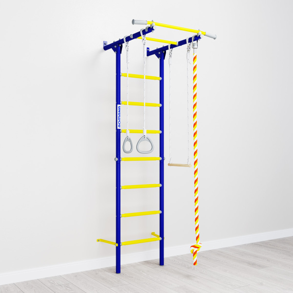 Шведская стенка для детей в квартиру S1 синяя слива