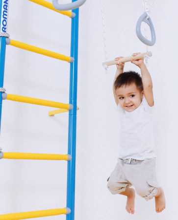 Шведская стенка S7 сиренево/голубой Romana