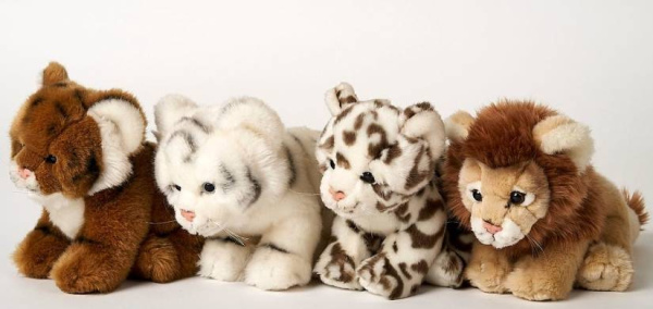 Игрушка мягкая Дикая кошка 23 см в ассортименте LEOSCO