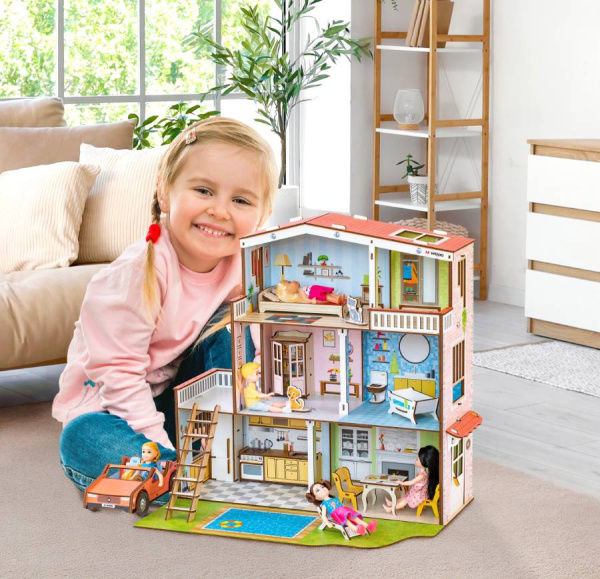 Кукольный домик деревянный Городской особняк M-WOOD