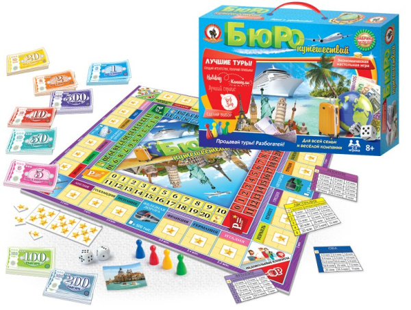 Экономическая настольная игра в чемоданчике Бюро путешествий Русский стиль