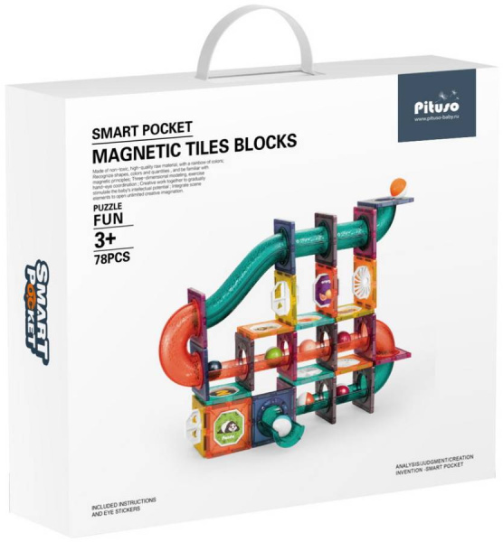 Магнитный конструктор с шариками 78 деталей PITUSO