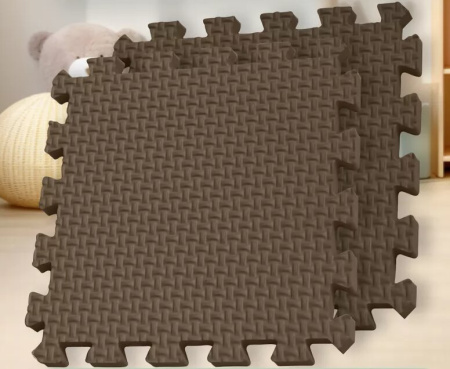 Мягкий пол универсальный Плетенка 33х33 см коричневый Eco-cover