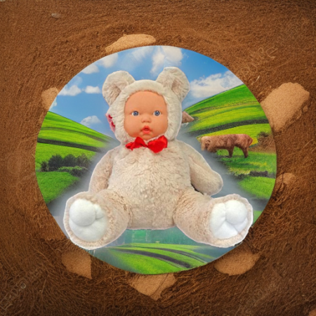 Плюшевый малыш-мишка, белый Halley