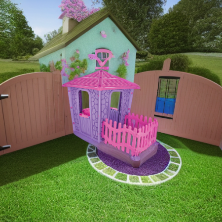 Игровой домик с оградой Pilsan Stone