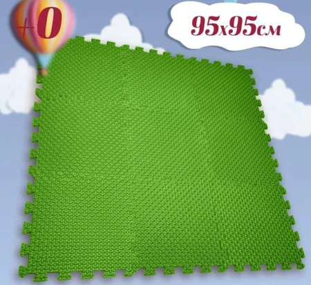 Мягкий пол универсальный Плетенка 33х33 см зеленый Eco-cover