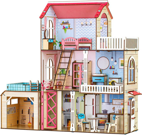 Кукольный домик деревянный Мелодия M-WOOD