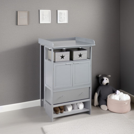 Пеленальный комод с шкафчиком Hamburg серый Roba
