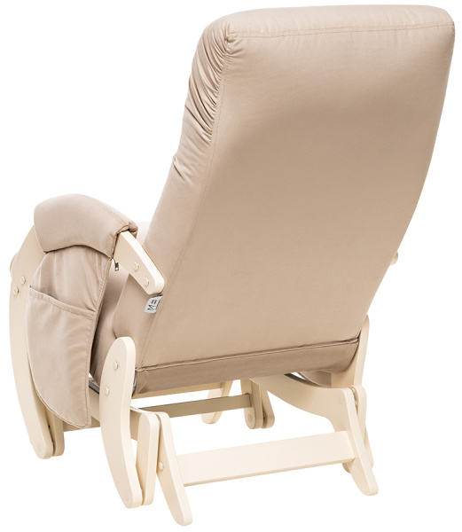 Кресло для мамы (глайдер) для кормления Milli Smile с карманами дуб шампань Velutto 18