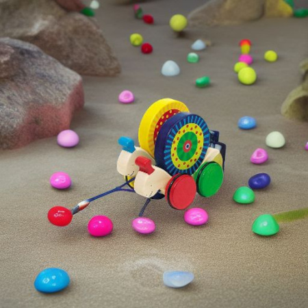 Игрушка-каталка на веревочке Две улитки