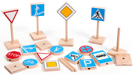 Дорожные знаки, 18 штук ЛЭМ