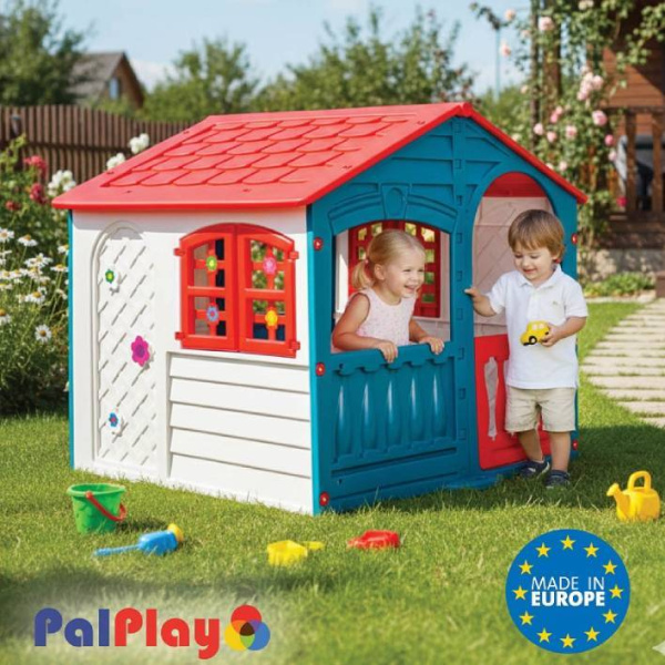 Игровой домик красный/синий/белый PalPlay