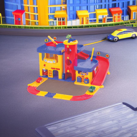 Гараж 3-х уровневый с машинками