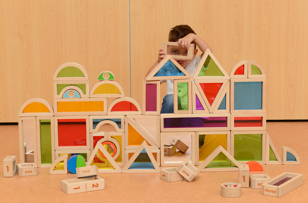 Радужные блоки с зеркалами, 58 штук Masterkids