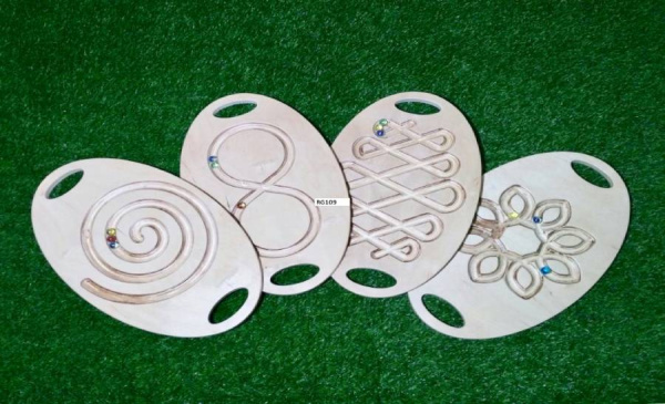 Комплект лабиринтов для развития моторики 4 штуки Romsens