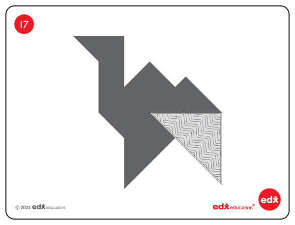 Танграм тактильный, 35 деталей с карточками EDX Education