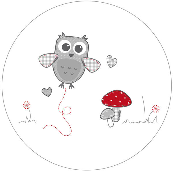 Детский прямоугольный манеж 75х100 см с бампером Adam&Owl, белый Roba