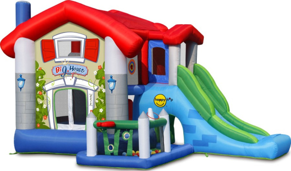 Надувной батут с горкой В гостях у сказки Happy Hop