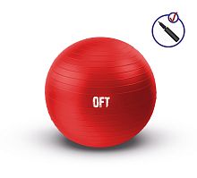Мяч гимнастический 65 см красный с насосом