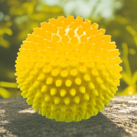 Мяч мягкий массажный ЕЖИК 12 см, желтый Альпина Пласт